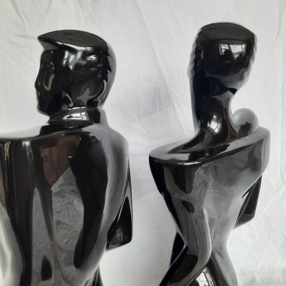 Vintage 80s Lindsey B Balkweill Style Ceramic Man Woman Memphis Style Figurines - Picture 11 of 12